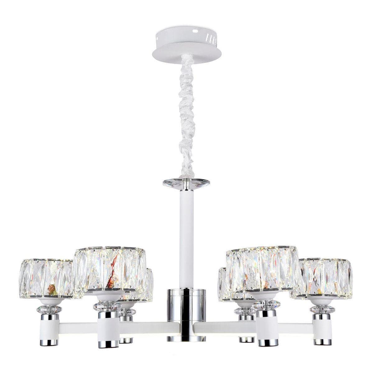 Ambrella Подвесная светодиодная люстра TR4518/6 WH/CH белый/хром 120W D730*370 (Без ПДУ) — миниатюра 1
