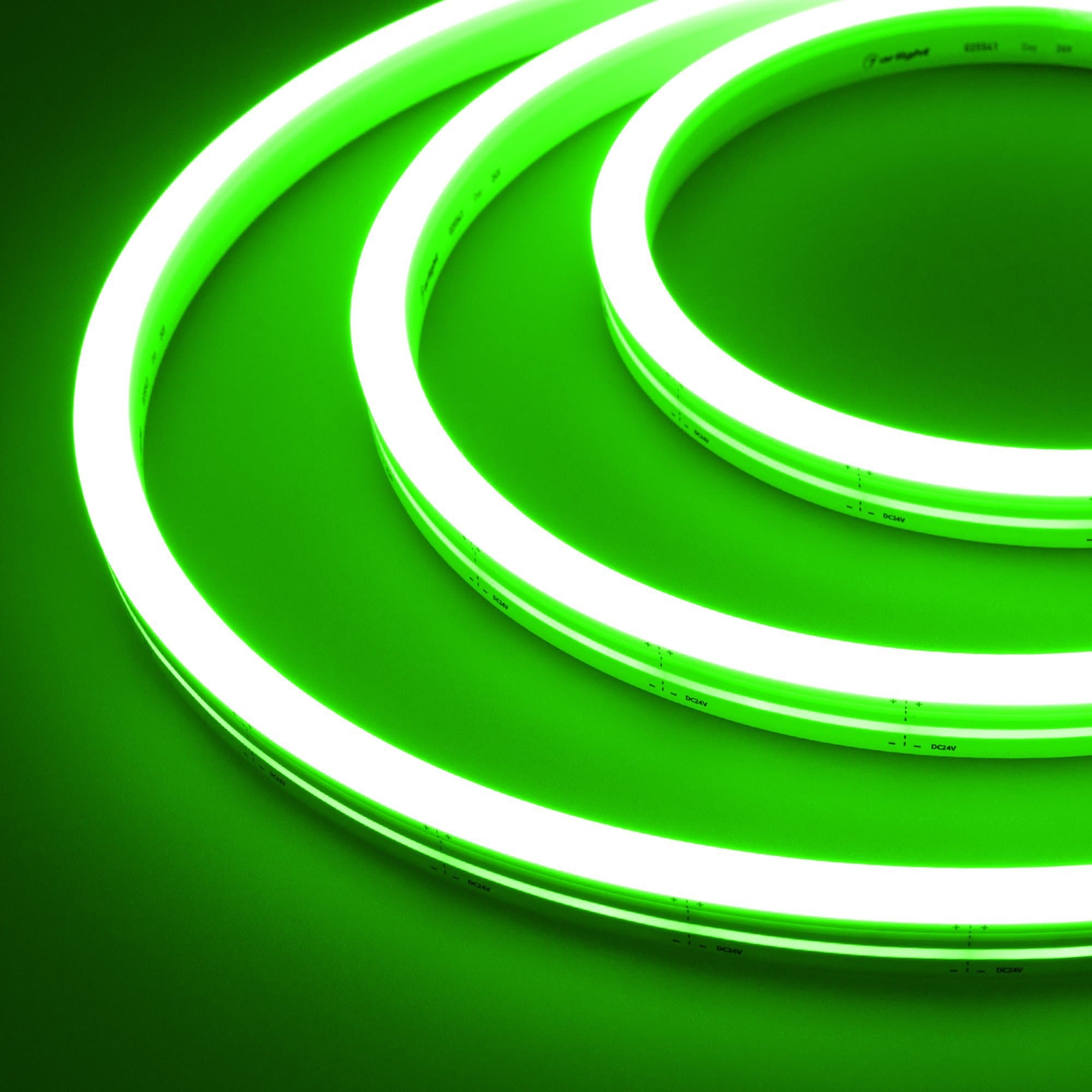 Arlight Гибкий неон ARL-MOONLIGHT-1712-SIDE 24V Green (8 Вт/м, IP67) 031021 — миниатюра 2