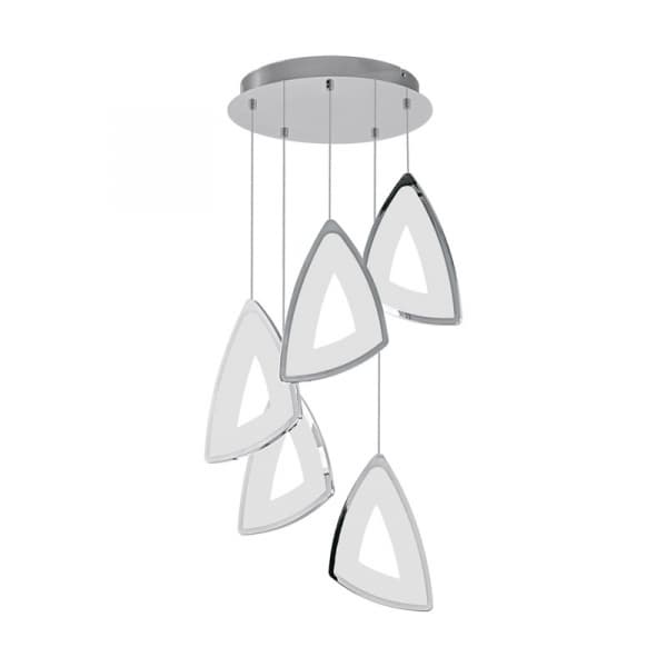 Eglo Cветодиодный подвес AMONDE диммир., 5х6W (LED), ?320, H1500, литой алюминий, хром/пластик, мат. 95219
