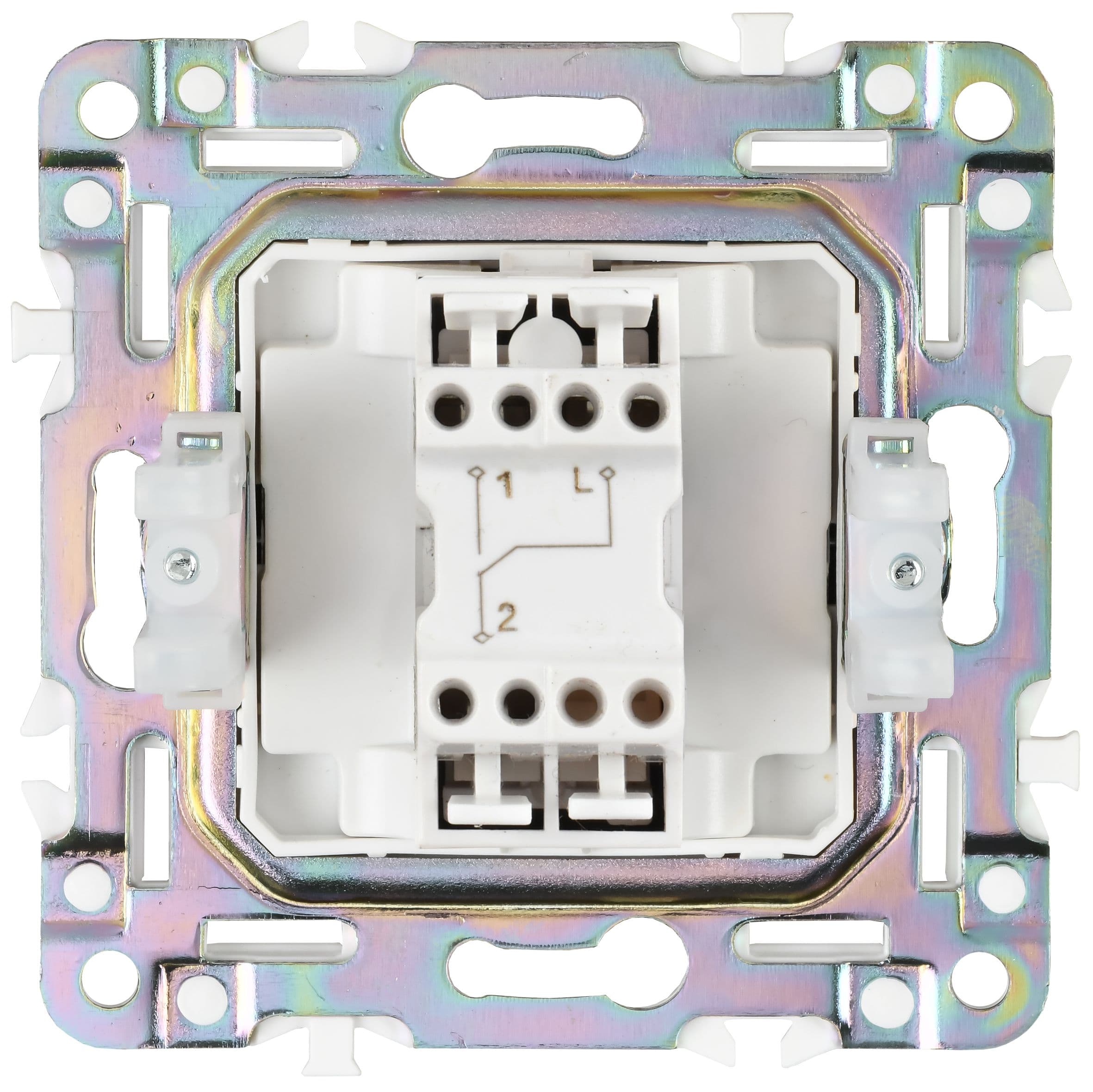 IEK SKANDY Песочный Выключатель 1-клавишный проходной 10А SK-V02Sa — миниатюра 3