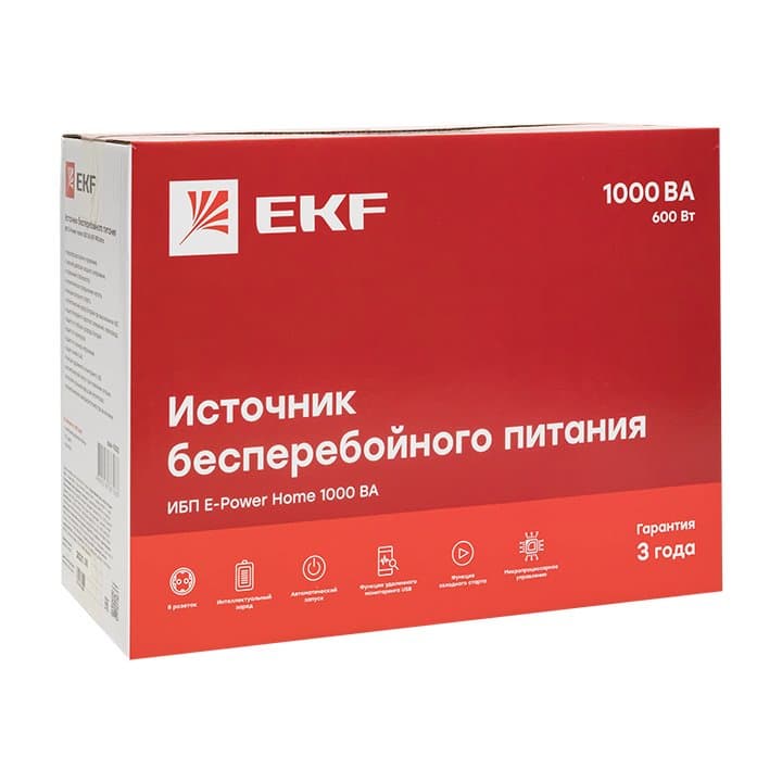 EKF PROxima Источник Бесперебойного Питания Линейно-интерактивный E-Power Home 1000 ВА — миниатюра 2