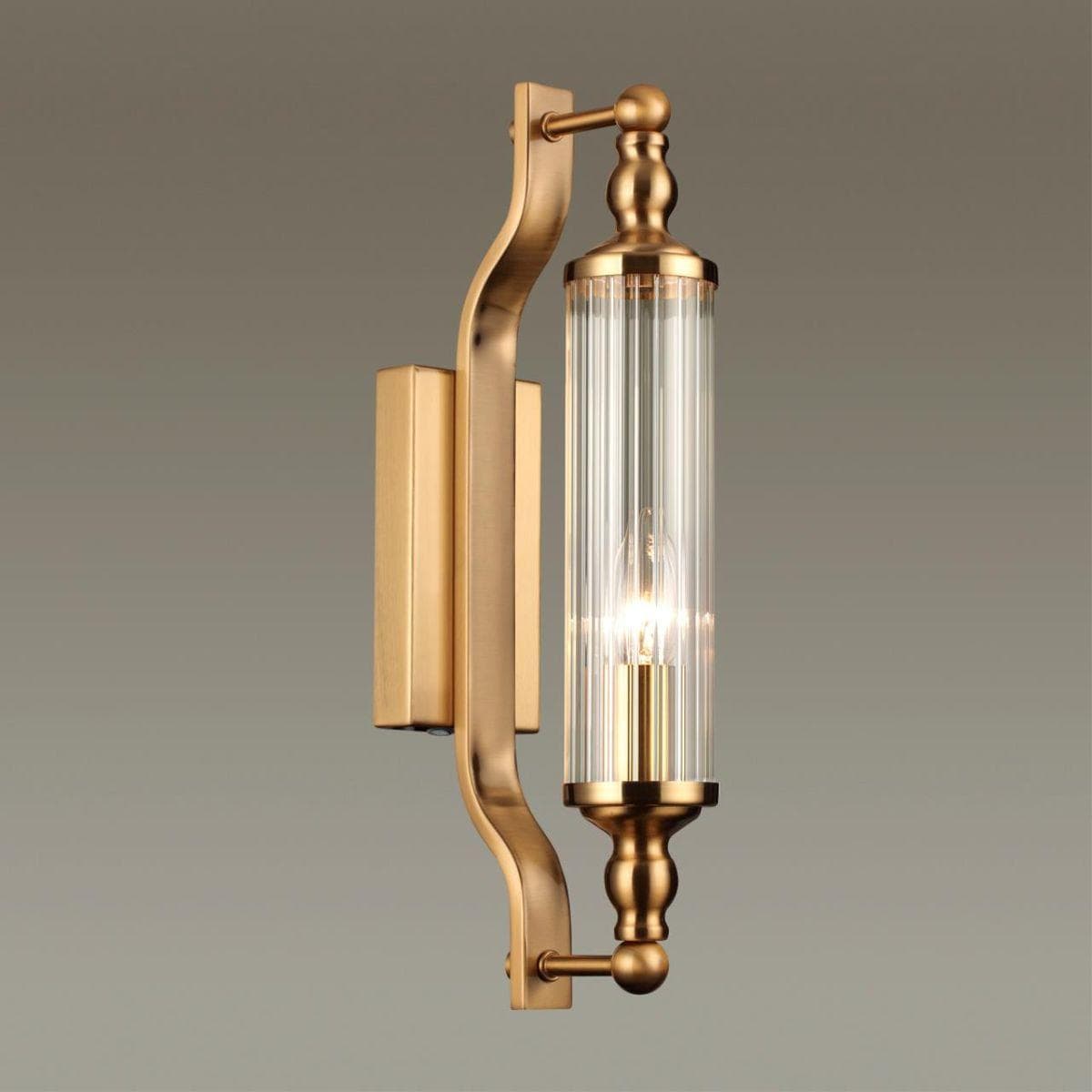 Odeon Light 4943/1W DROPS ODL22 553 бронзовый/прозрачный/стекло Настенный светильн. E14 1*40W IP44 TOLERO — миниатюра 4
