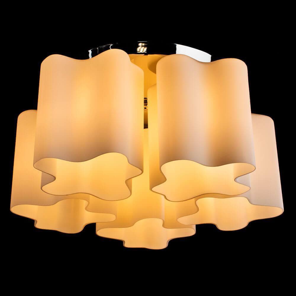 Arte Lamp Serenata Хром/Белый Светильник потолочный 5x40W 5xE27 A3479PL-5CC — миниатюра 8