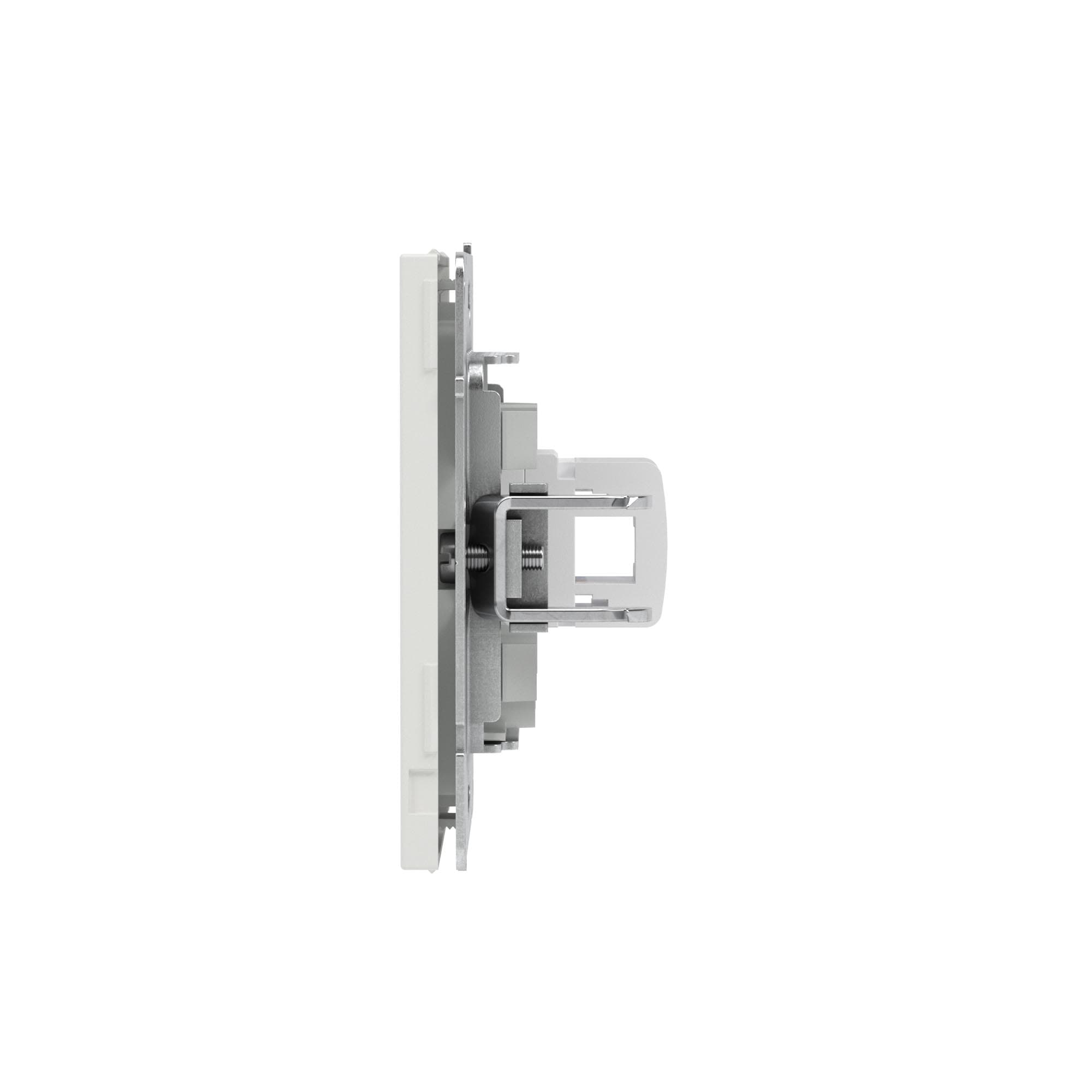 DKC KANT Компьютерная розетка RJ-45 без шторки, кат.6А одинарная,белый песок — миниатюра 4