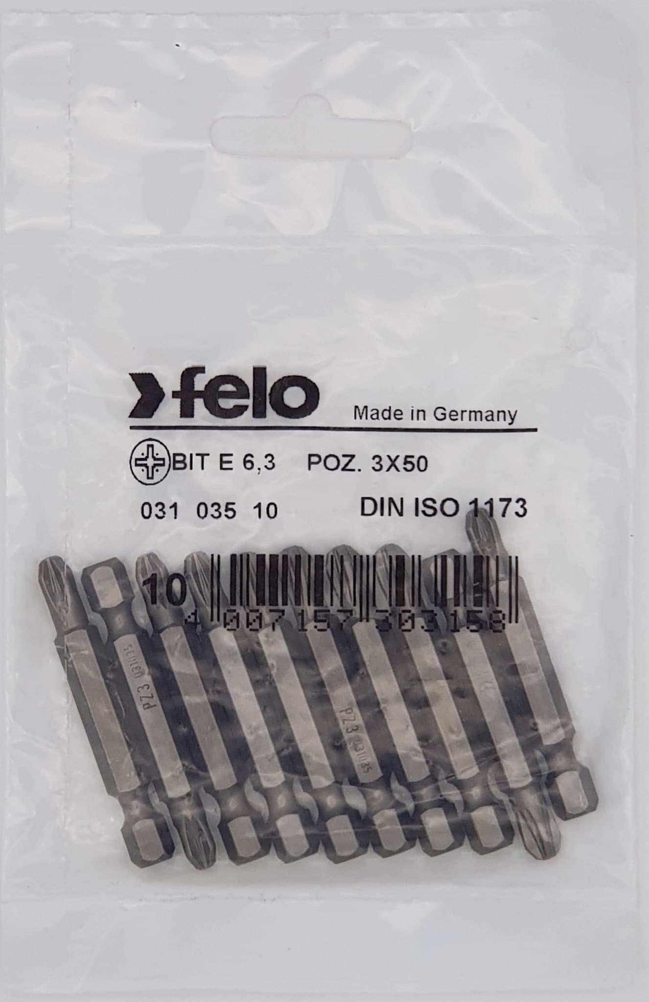 Felo Бита крестовая серия Industrial PZ 3X50, 10 шт 03103510 — миниатюра 1