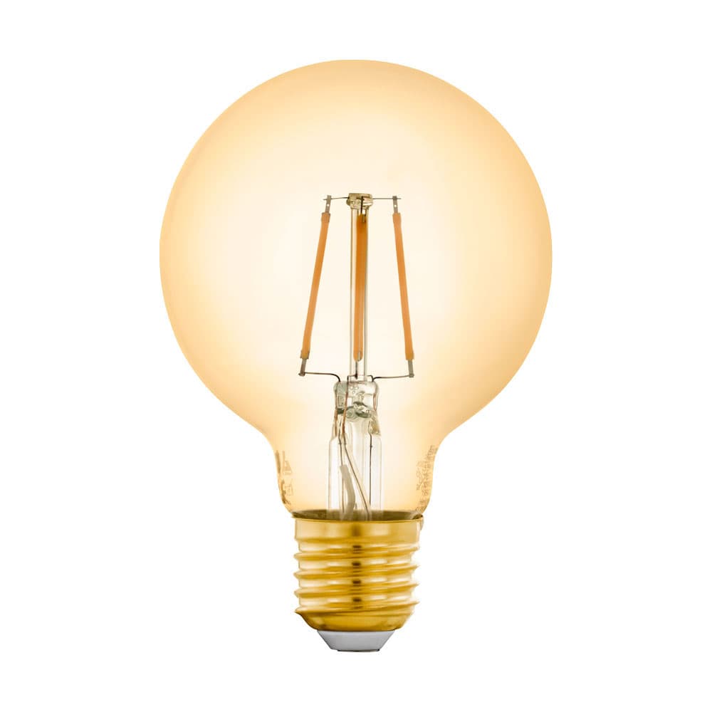Eglo 12572 Светодиодная филаментная лампа CONNECT G80, 5,5W (E27) L120, Ø80, 2200K, 500lm, янтарь