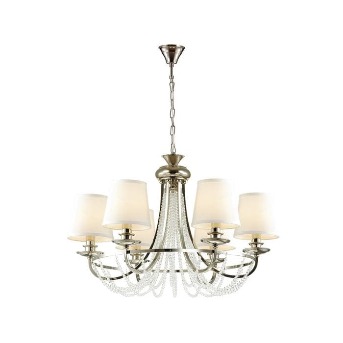 Odeon Light 4182/6 ODL19 512 хром/хрусталь/белый Люстра Е14 6*40W LIRIA