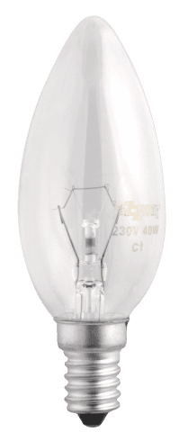 Jazzway Лампа накаливания B35 240V 40W E14 clear .3320539