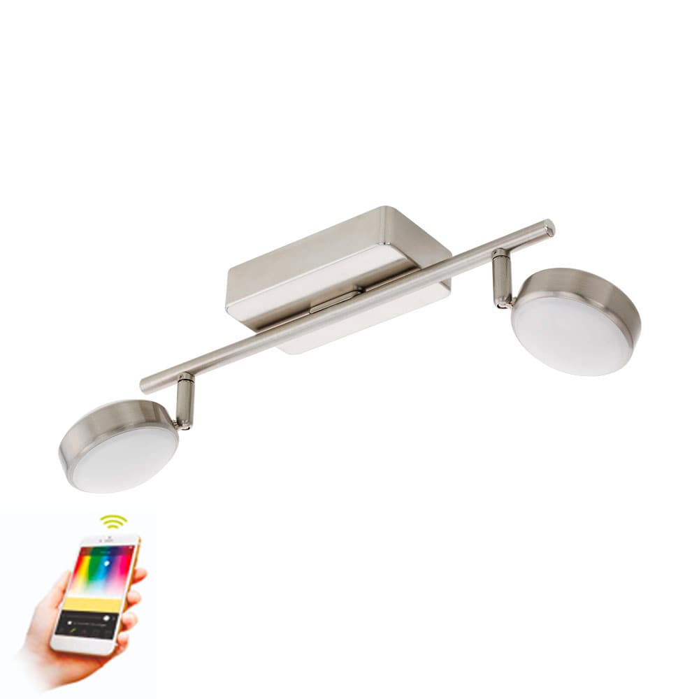 Eglo 97715 Светодиодный спот CORROPOLI-C умный свет connect, 2х5W (LED), L365, B80, 2х600lm, пластик