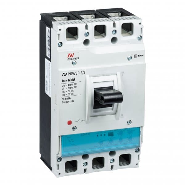 EKF Averes Автоматический выключатель AV POWER-3/3 630А 50kA ETU2.0
