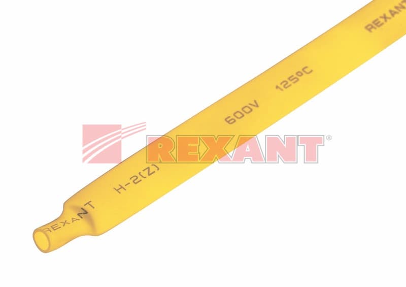 8.0 / 4.0 мм 1м термоусадка желтая Rexant 20-8002 — миниатюра 2