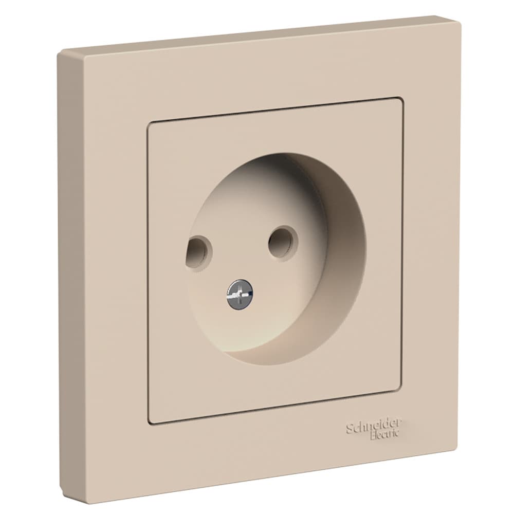Systeme Electric AtlasDesign Песочный Розетка б/з, 16А, в сборе