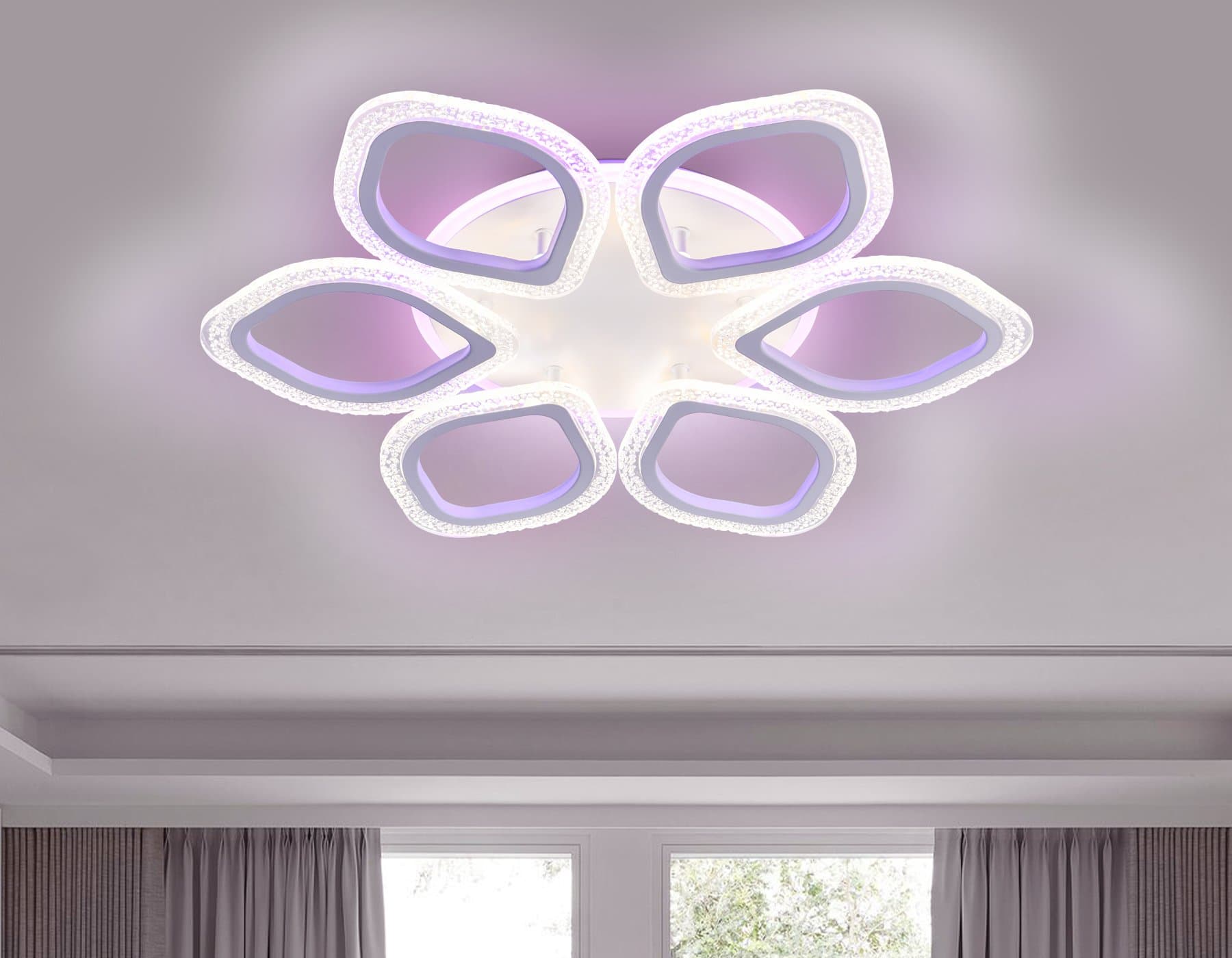Ambrella Потолочный светодиодный светильник с пультом FA4175/6 WH белый 3000+6400K/4200K/6400+3000K 90W D560*75 (ПДУ ИК) — миниатюра 3