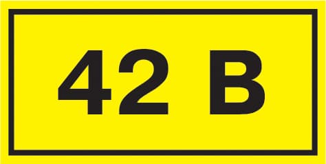 IEK Этикетка самокл. : 40х20 мм, символ 42В