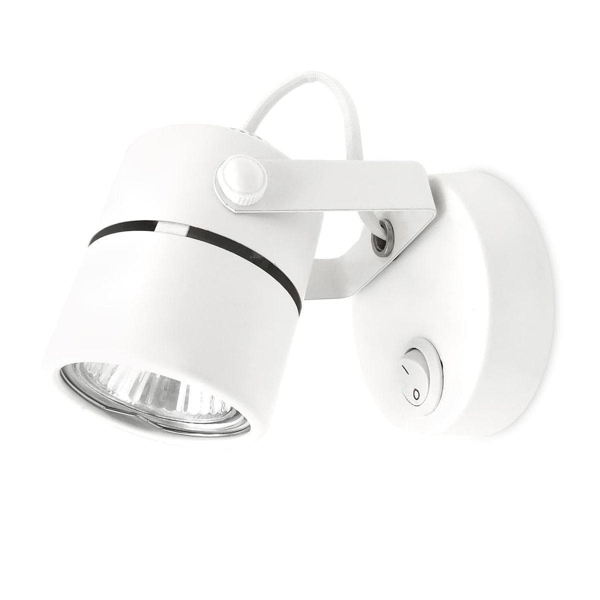 Ambrella Накладной поворотный светильник с выключателем TA100 WH белый GU10 D80*130*D60 — миниатюра 1