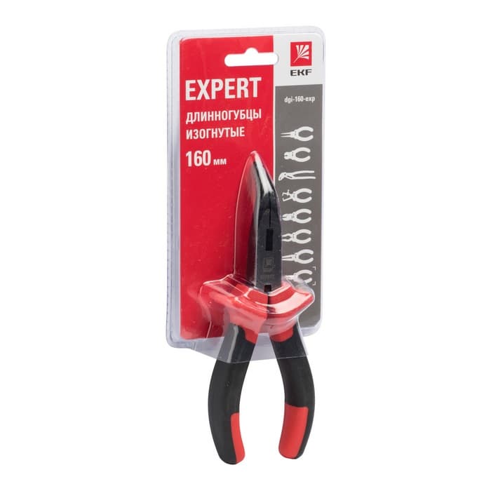 EKF PROxima Длинногубцы изогнутые Expert 160 мм — миниатюра 3
