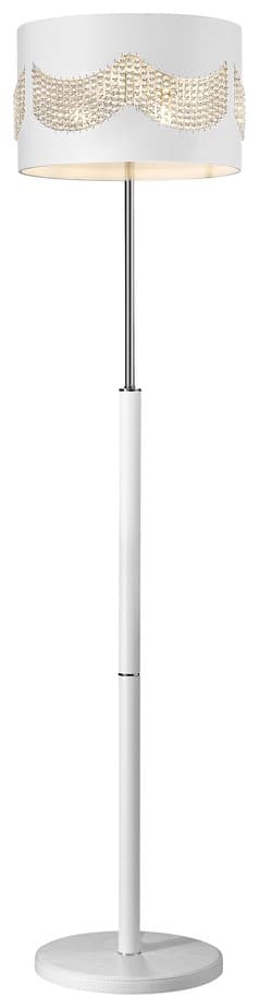 Wertmark WE394.03.005 Торшер Хром, Белый/Белый, Прозрачный E27 3*40W