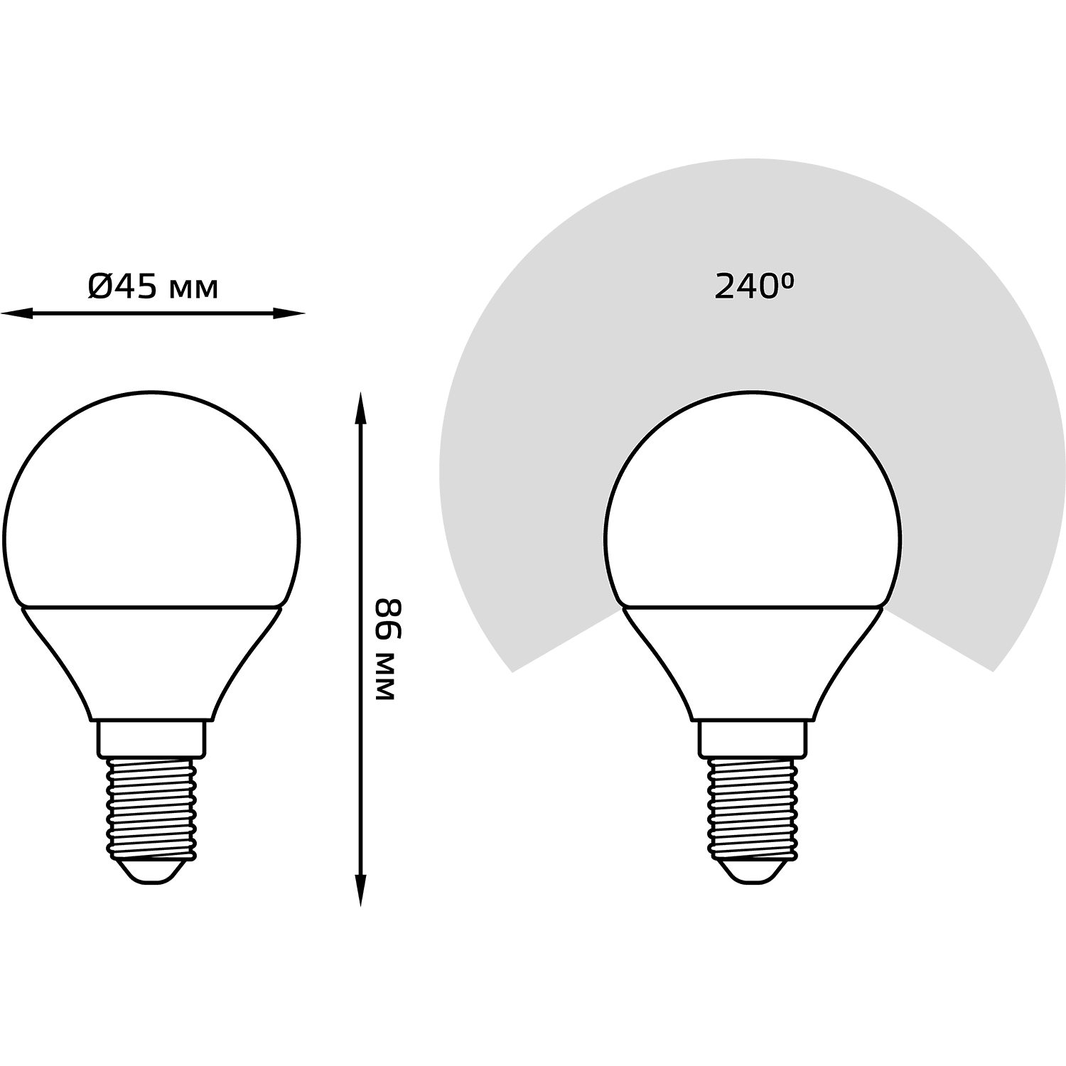 Gauss Лампа Шар 7W 590lm 6500К E14 диммируемая LED 105101307-D — миниатюра 2