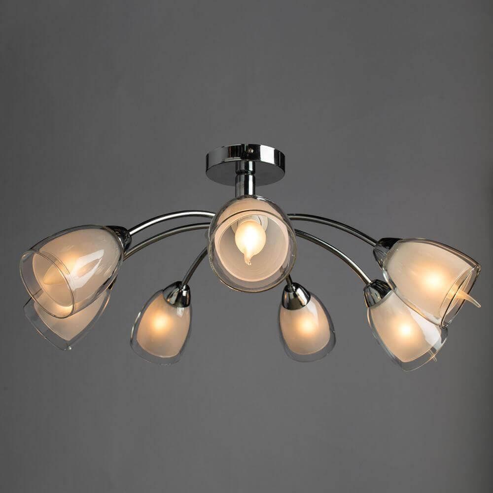Arte Lamp Carmela Хром/Белый Светильник потолочный 7x40W 7xE14 A7201PL-7CC — миниатюра 3