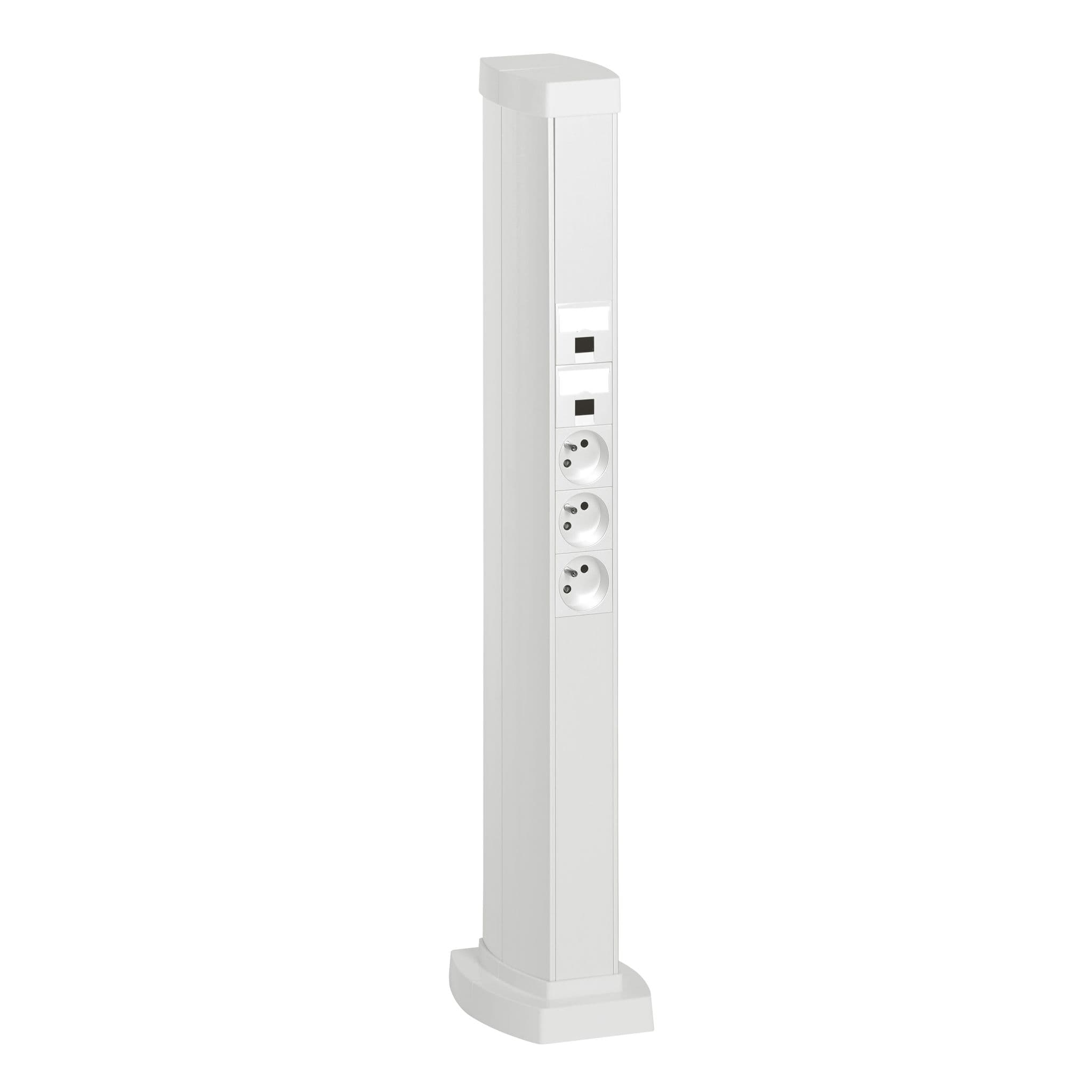 Legrand Snap-On мини-колонна алюминиевая с крышкой из пластика 4 секции, высота 0,68 метра, цвет белый 653043 — миниатюра 2