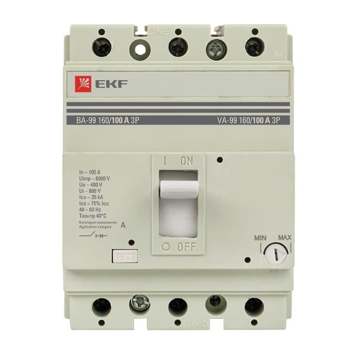 EKF PROxima Автоматический выключатель ВА-99 160/100А 3P 35кА mccb99-160-100 — миниатюра 2