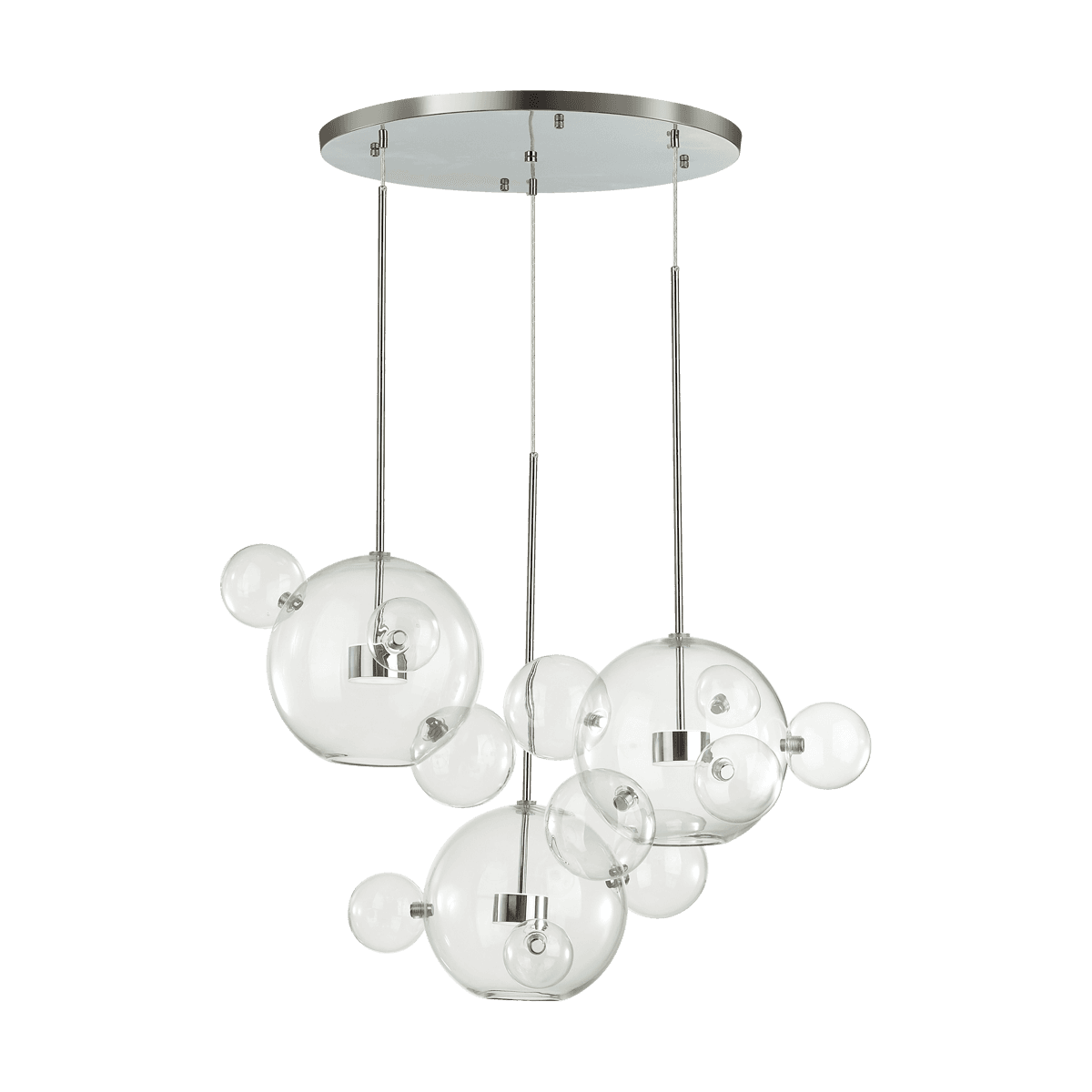 Odeon Light 4802/36LA L-VISION (В 3-Х КОРОБКАХ) ODL22 267 хром/прозрачный/стекло Люстра LED 36W 4000K BUBBLES — миниатюра 2