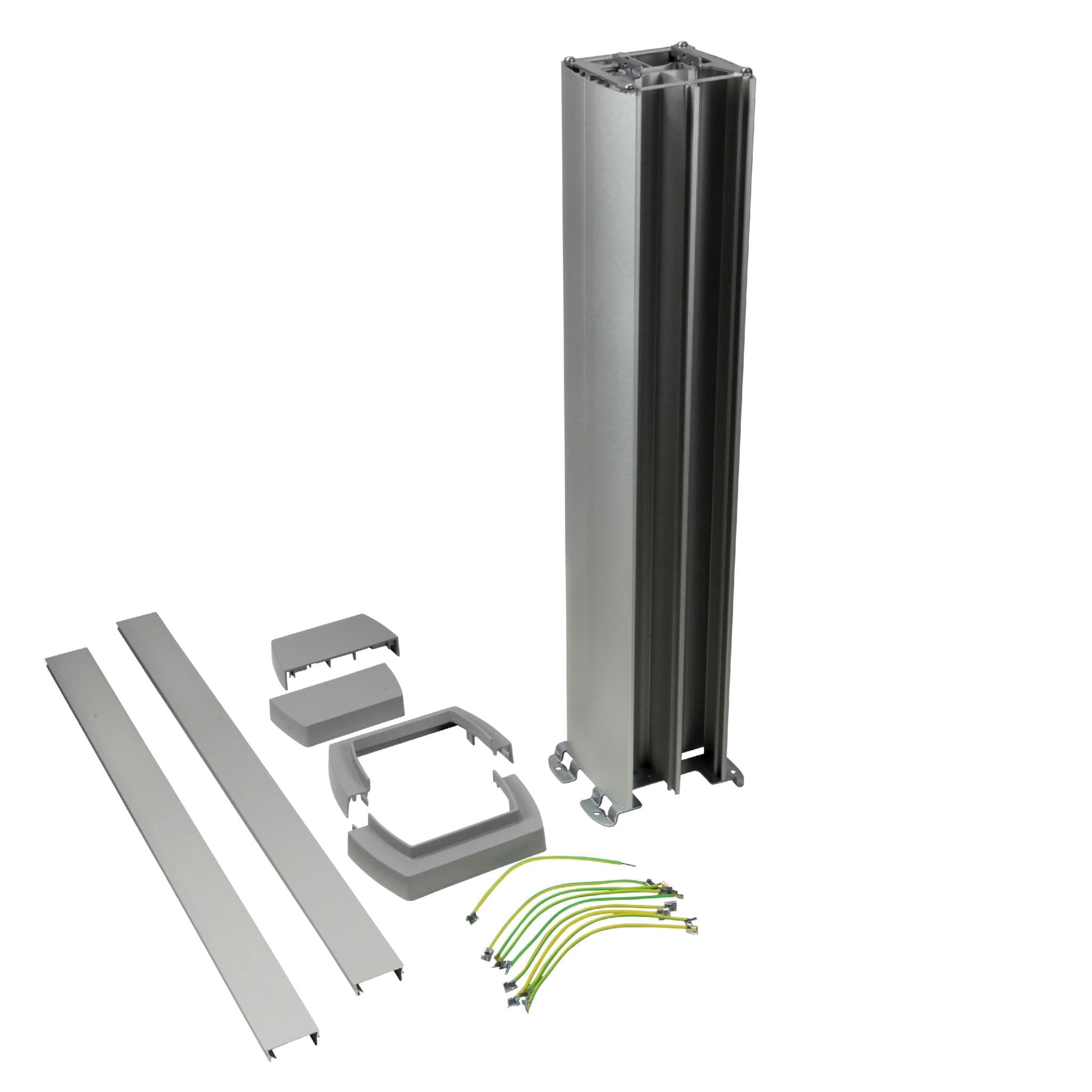 Legrand Snap-On мини-колонна алюминиевая с крышкой из алюминия 4 секции, высота 0,68 метра, цвет алюминий 653044 — миниатюра 2
