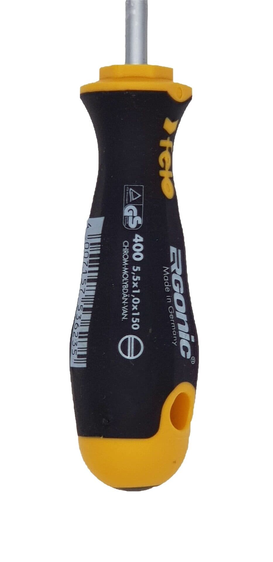 Felo Отвертка Ergonic плоская шлицевая 5,5X1,0X150 40055510 — миниатюра 3