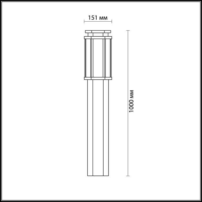 Odeon Light 4048/1F ODL18 704 темно-серый/белый Уличный светильник, 100см IP44 E27 100W 220V GINO — миниатюра 3