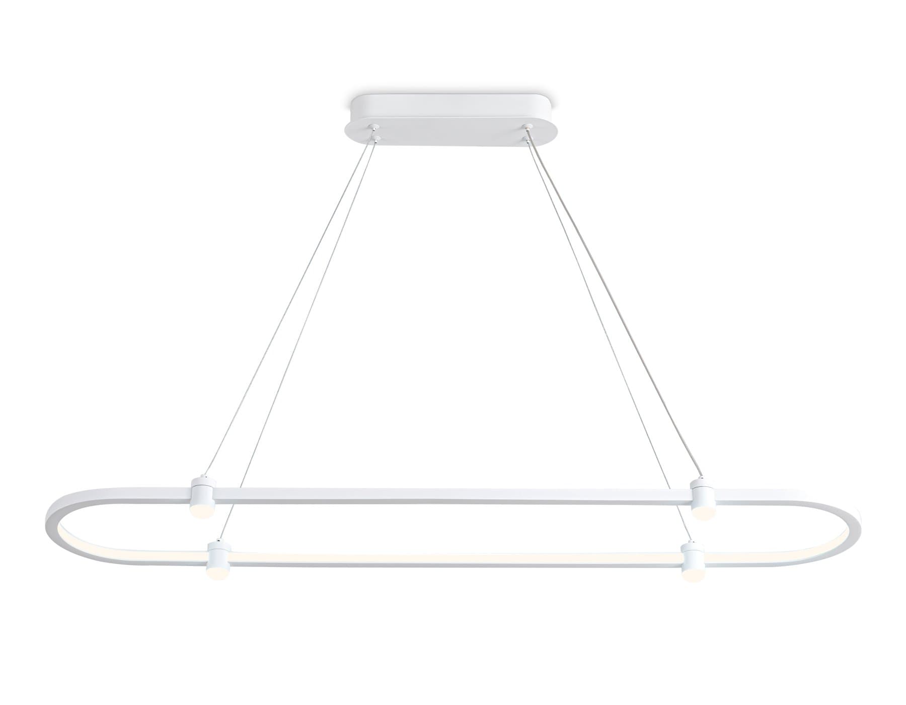 Ambrella Светильник подвесной светодиодный FL5588/1+4 WH белый 30W 3000K/4200K/6400K 1000*200*1300 (без ПДУ) — миниатюра 2