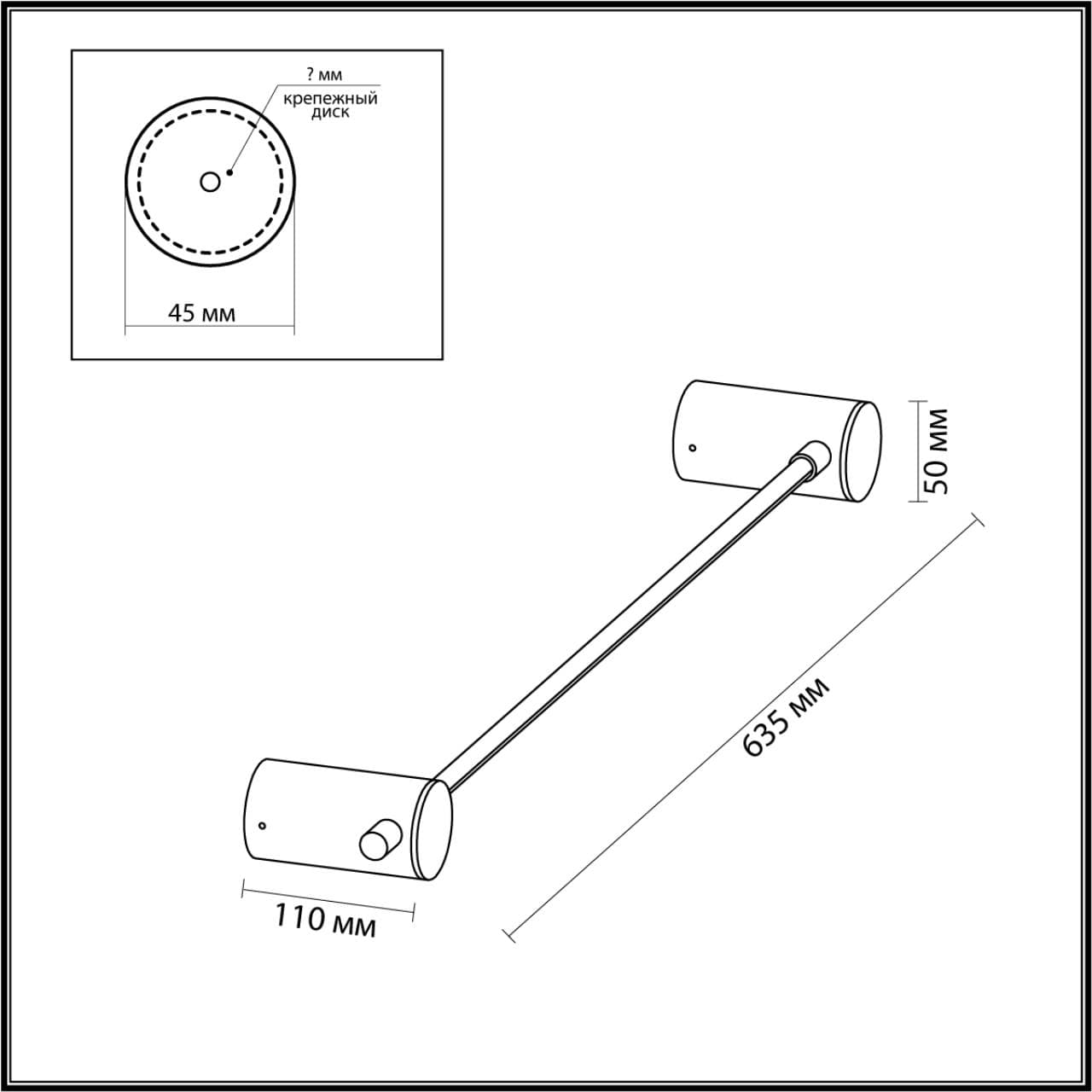 Odeon Light 4396/6WL HIGHTECH ODL23 129 античная бронза/металл Настенный св-к IP20 LED 6W 235Лм 3000K DALIA — миниатюра 2