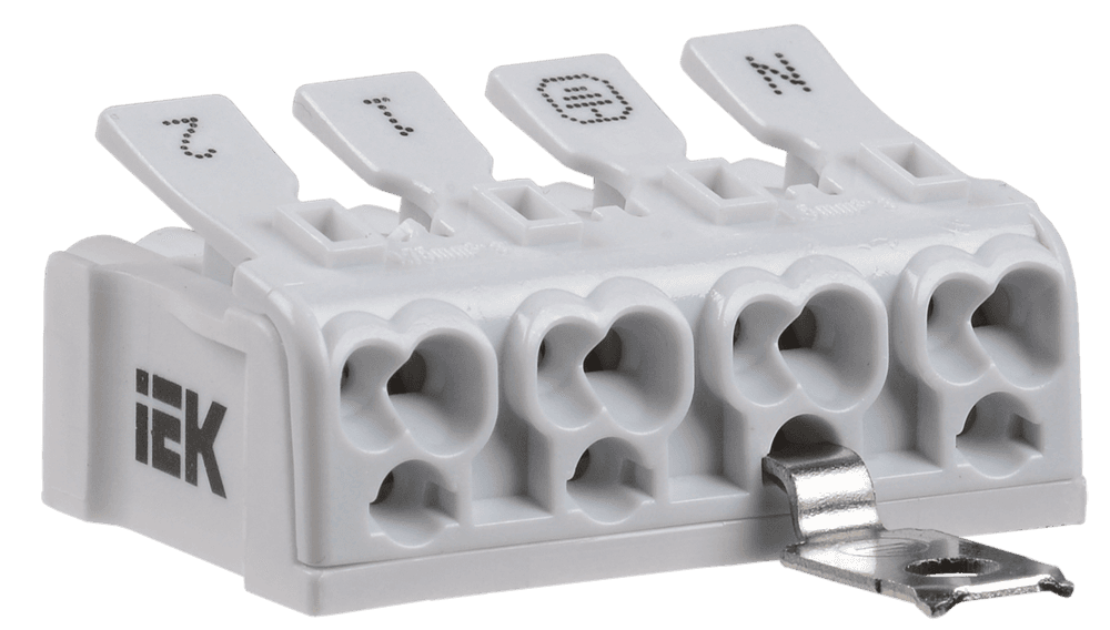 IEK Клемма пружинная соединительная КСПз4-2L+N+PE — миниатюра 2