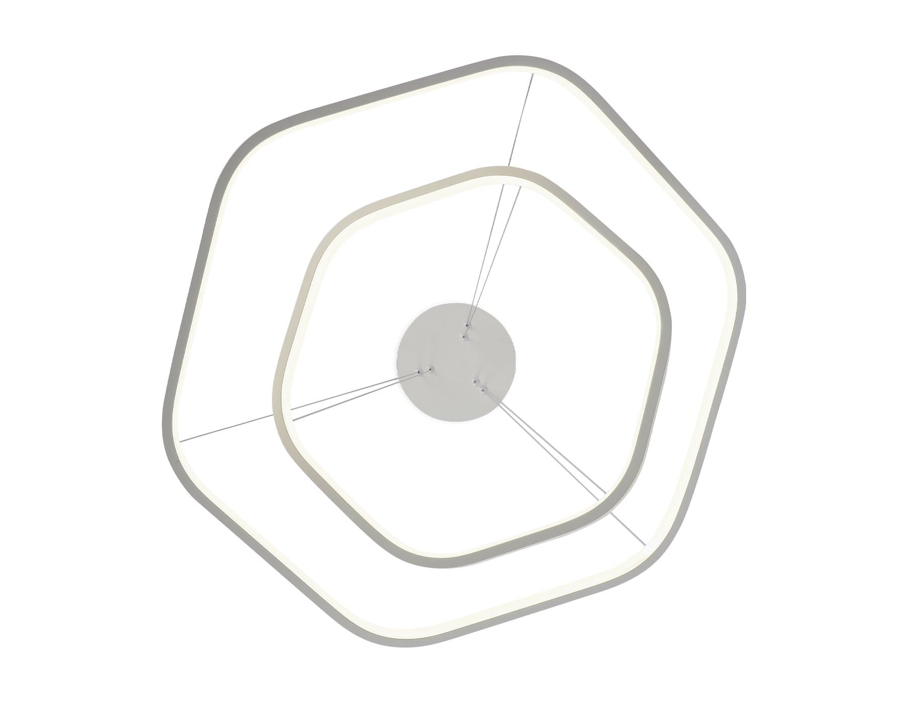 Ambrella Подвесной светодиодный светильник FL360/2 WH белый 4200K 48W D400/600*1200 (без ПДУ) — миниатюра 6