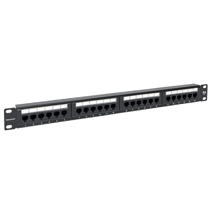 EKF Патч-панель TERACOM 19'' Cat.5E 1U неэкранированная UTP 24 порта RJ-45 110 IDC