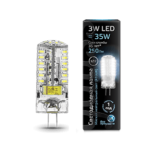 Gauss Лампа G4 12V 3W 240lm 4100K силикон LED 207707203