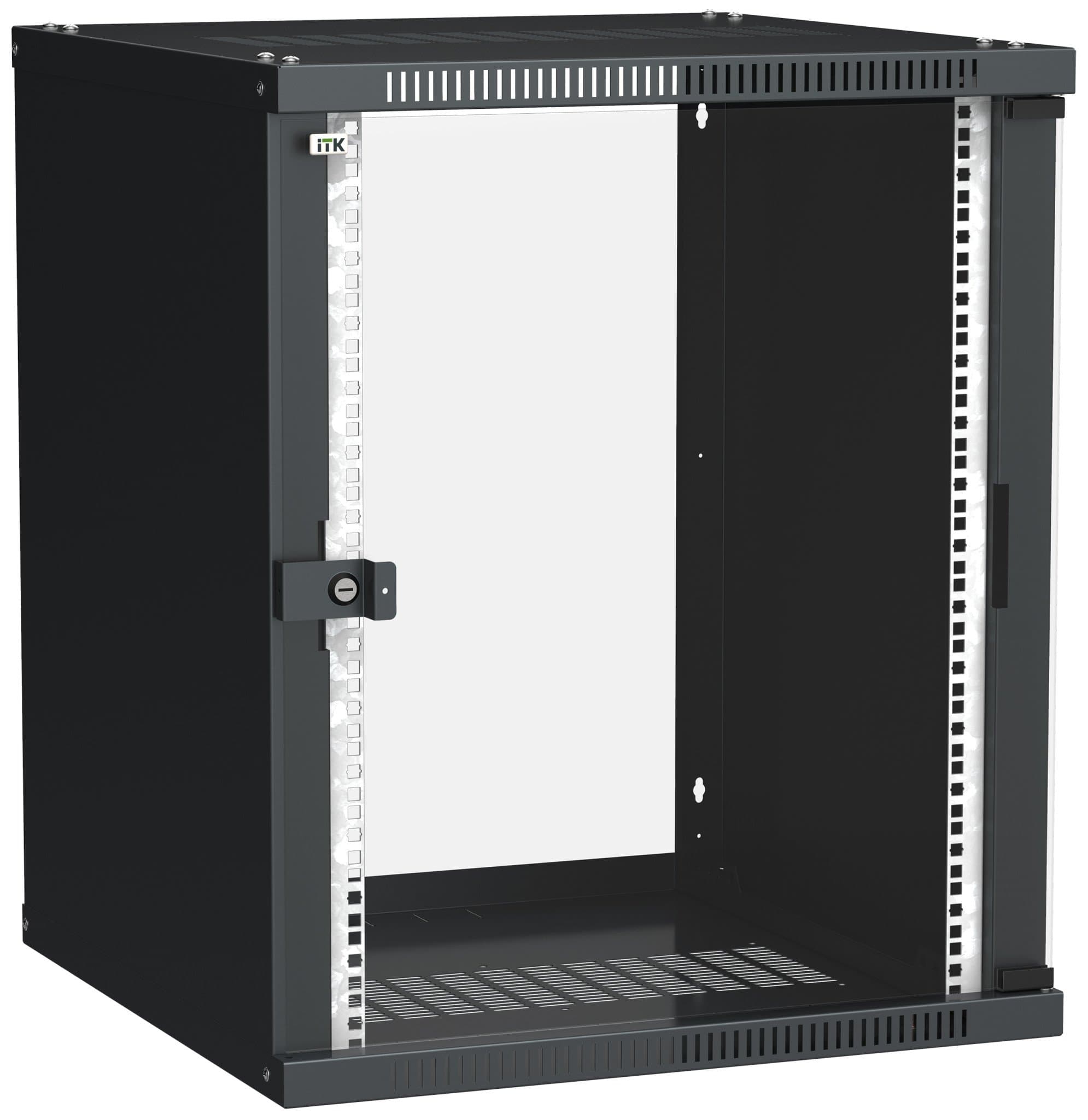 IEK LINEA WE ITK Шкаф LINEA WE 15U 600x650мм дверь, стекло черный LWE5-15U67-GF