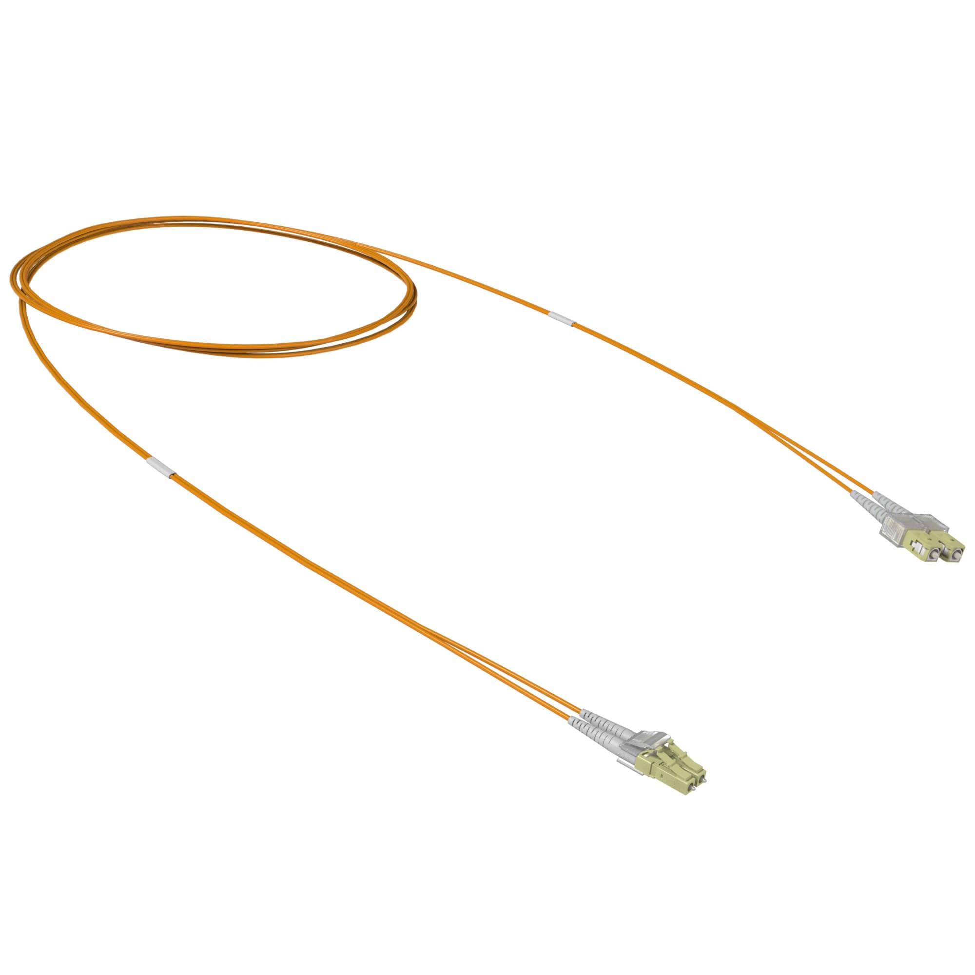 DKC Оптический коммутационный шнур переходной Duplex LC-UPC/SC-UPC, 50/125 OM2, 3 м