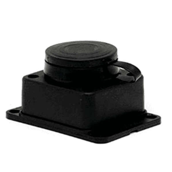 EKF Basic Розетка настенная с защитной крышкой каучуковая 230В 2P+PE 16A IP44