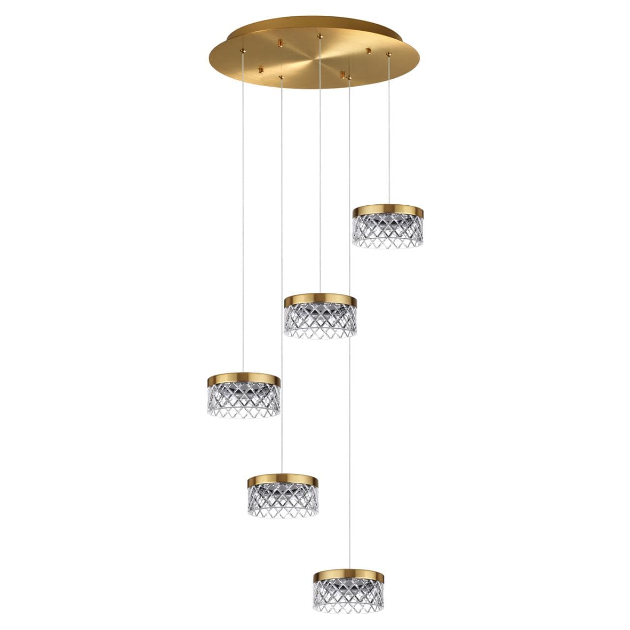 Odeon Light 5032/30L L-VISION ODL24 античн.бронза/металл/акрил Люстра LED 30W 4000K 1958лм FIVRE