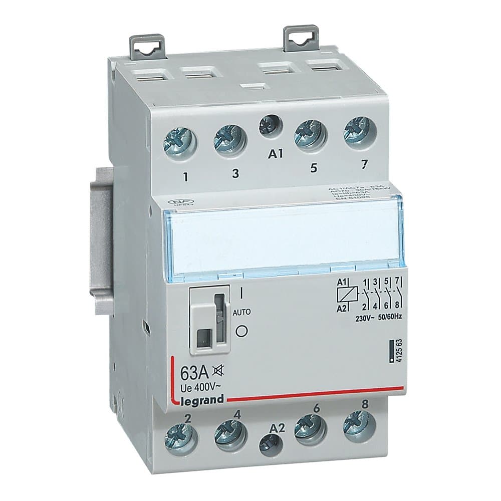 Legrand CX3 Контактор 230V 4НО 63А б/ш.руч. 412563