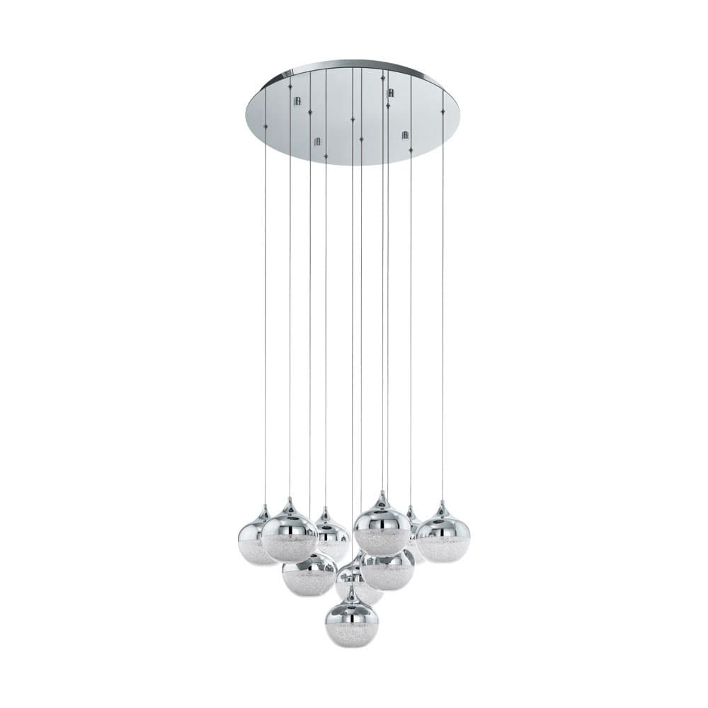 Eglo 39527 Светодиодный подвес MIOGLIA, 10x3,15W(LED), сталь, хром/пластик, белый, прозрачный