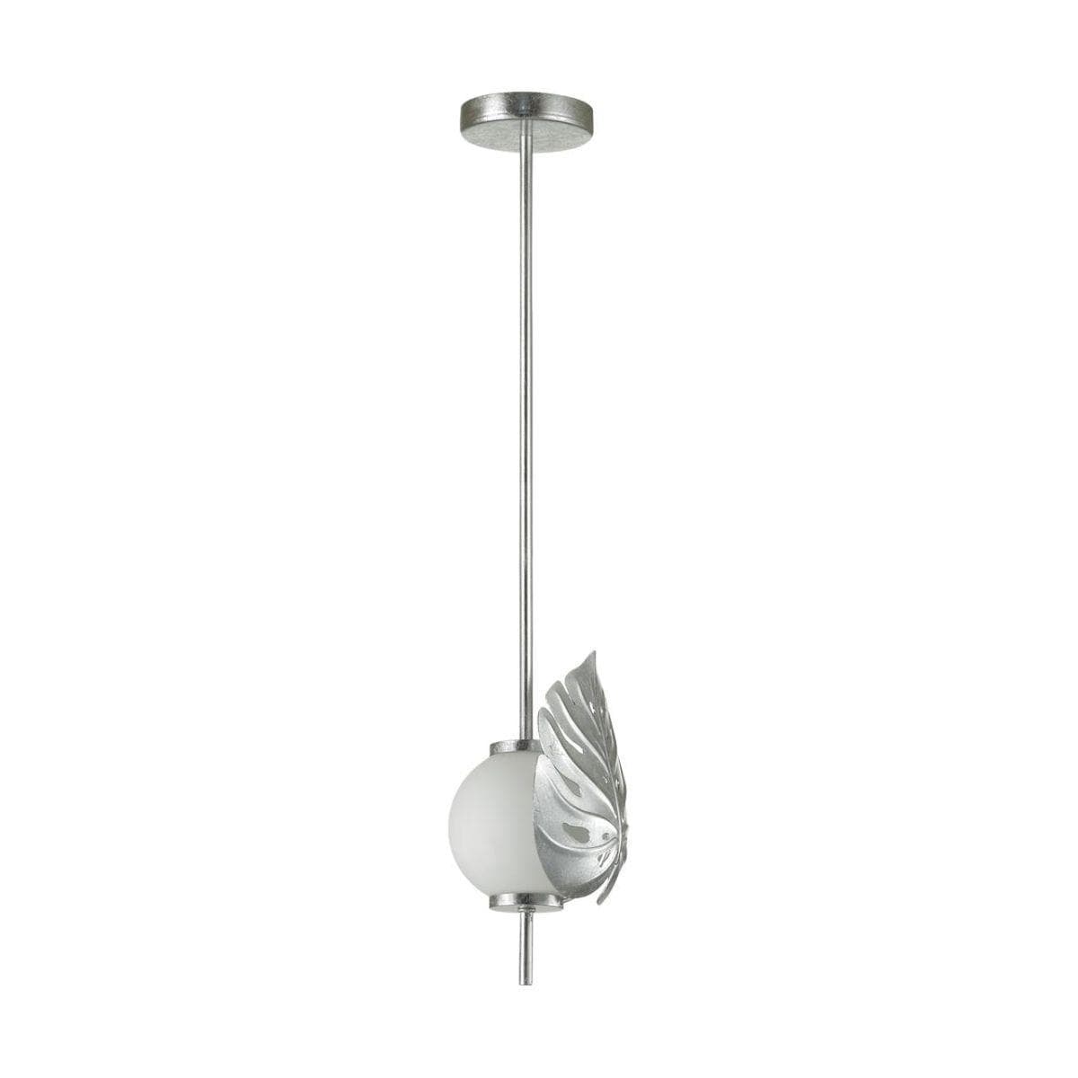Odeon Light 4865/1A MODERN ODL_EX22 45 серебристый/белый/стекло Подвес E14 1*40W JUNGLE — миниатюра 1
