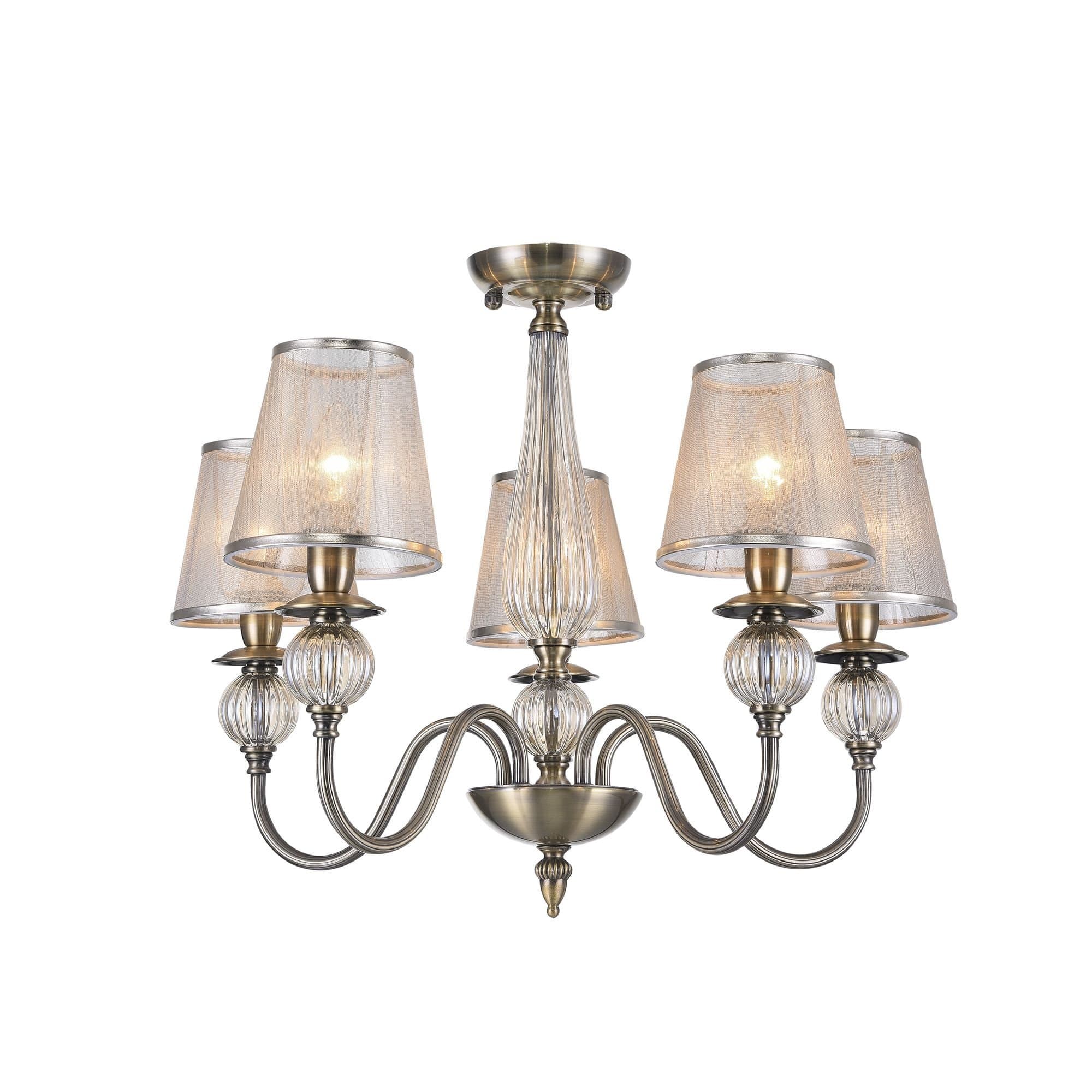 Freya Classic Inessa Бронза Антик Люстра E14 40W FR2685PL-05BZ — миниатюра 3