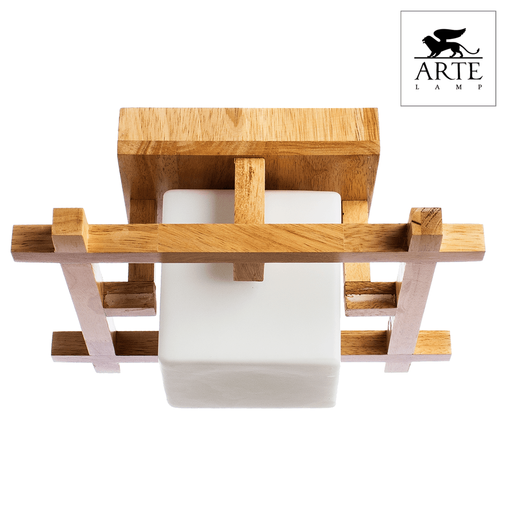 Arte Lamp Woods Бежевый/Белый Светильник потолочный 1x60W 1xE27 A8252PL-1BR — миниатюра 4