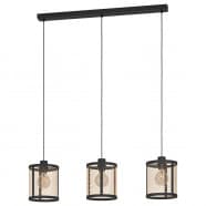 Eglo DELLOW Подвесной потолочный светильник (люстра) DELLOW, 3Х40W, E27, L880, B180, H1100, сталь/латунь, 43605