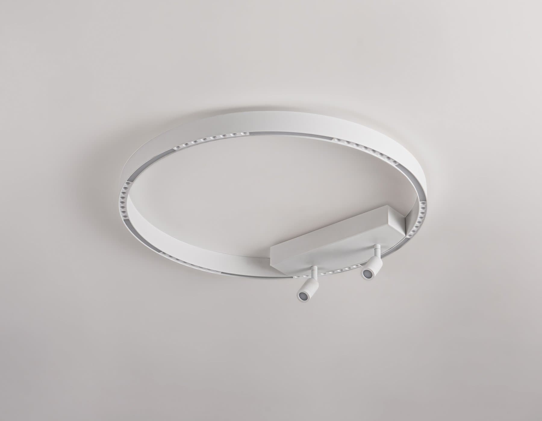 Ambrella Светильник потолочный светодиодный FL5807/1+2 WH белый 40W 3000K/4200K/6400K D600*95 (без ПДУ) — миниатюра 5