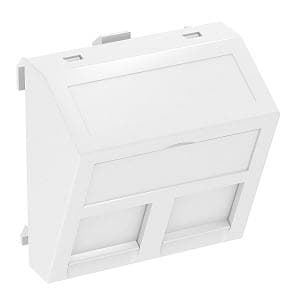 OBO Bettermann Корпус розетки компьютерной двойной тип OBO (наклонный) 45x45 мм, 1 модуль Modul45, черный 6119300 — миниатюра 2
