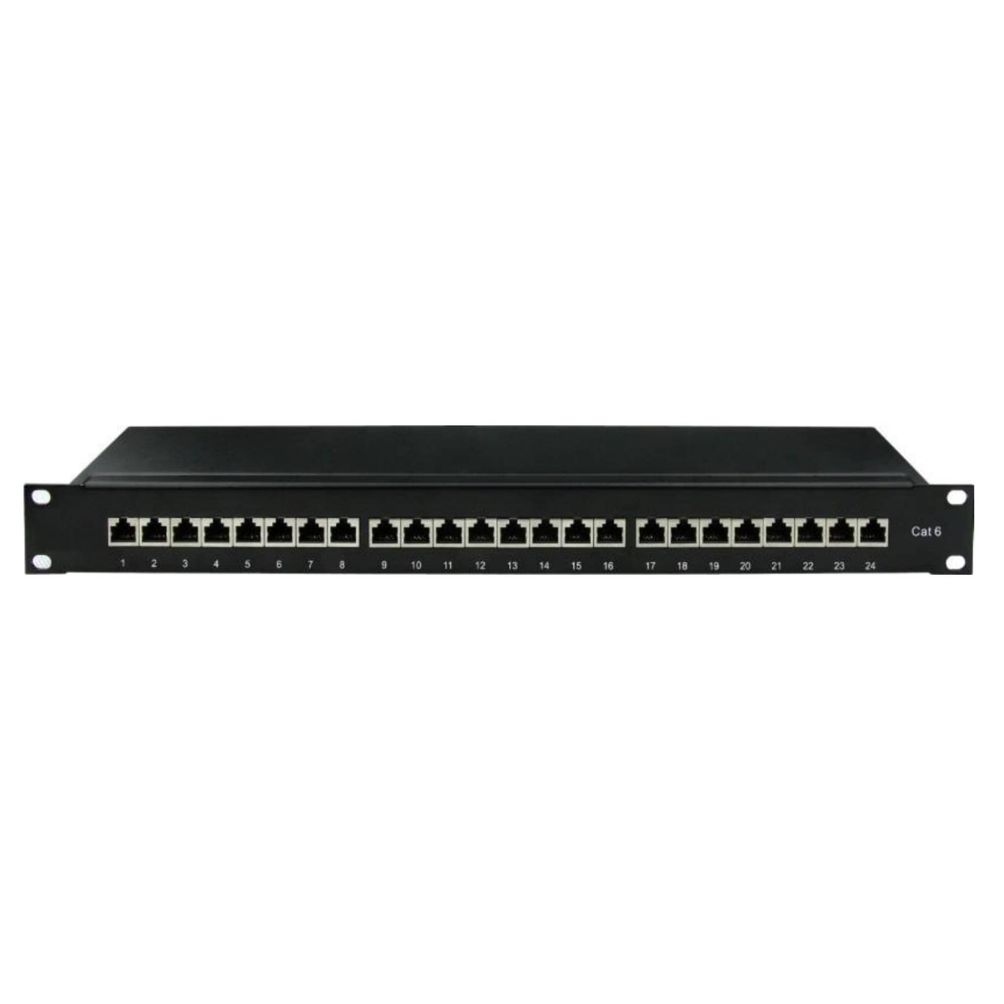 DKC Патч-панель 19",1U, CAT6, 24 порта RJ45, экранированная