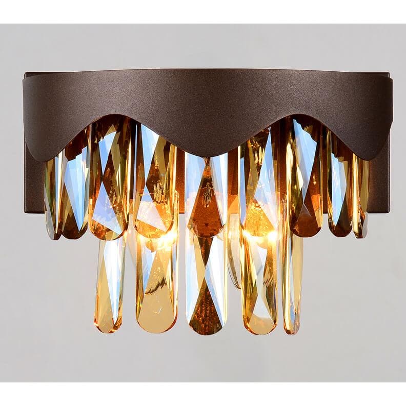 Ambrella Настенный светильник с хрусталем TR5091 CF/TI кофе/янтарь E14/2 max 40W 260*180*150 — миниатюра 4