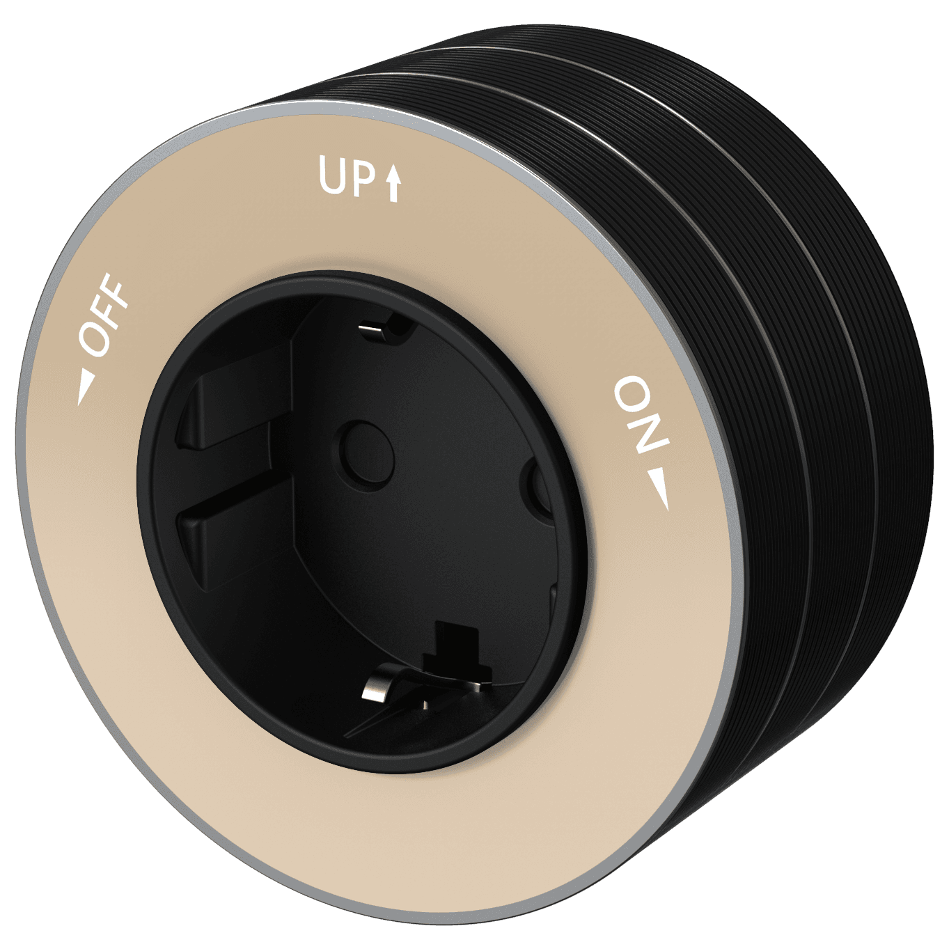 Systeme Electric MultiTrack Песочный Розетка 2К+З круглая 16А/250В — миниатюра 3